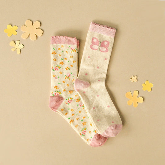 Rockahula - Socken für Kinder "Butterfly", 2er Pack, Bio-Baumwolle