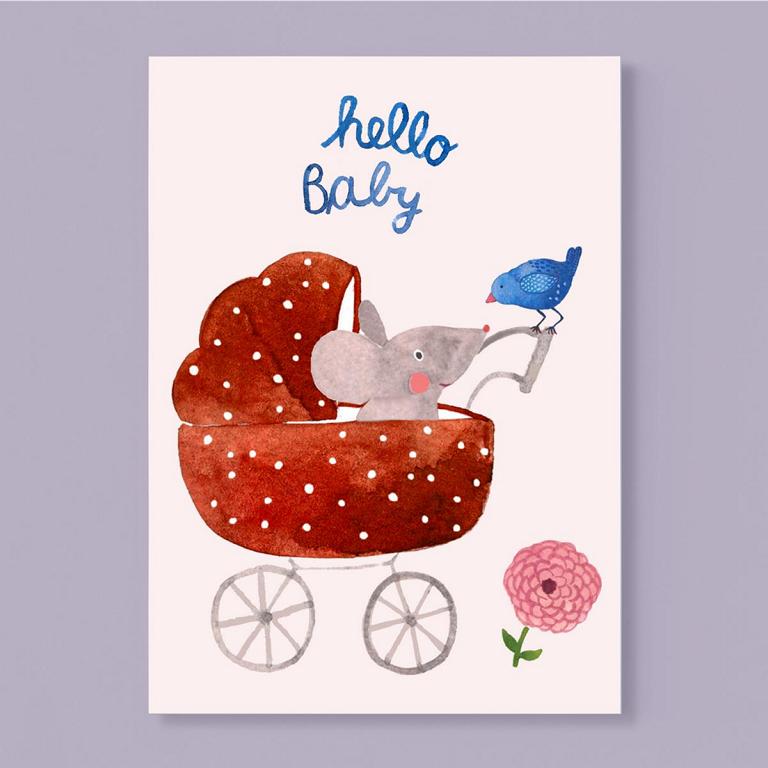 Frau Ottilie – Postkarte aus Recyclingpapier, nachhaltig & hochwertig