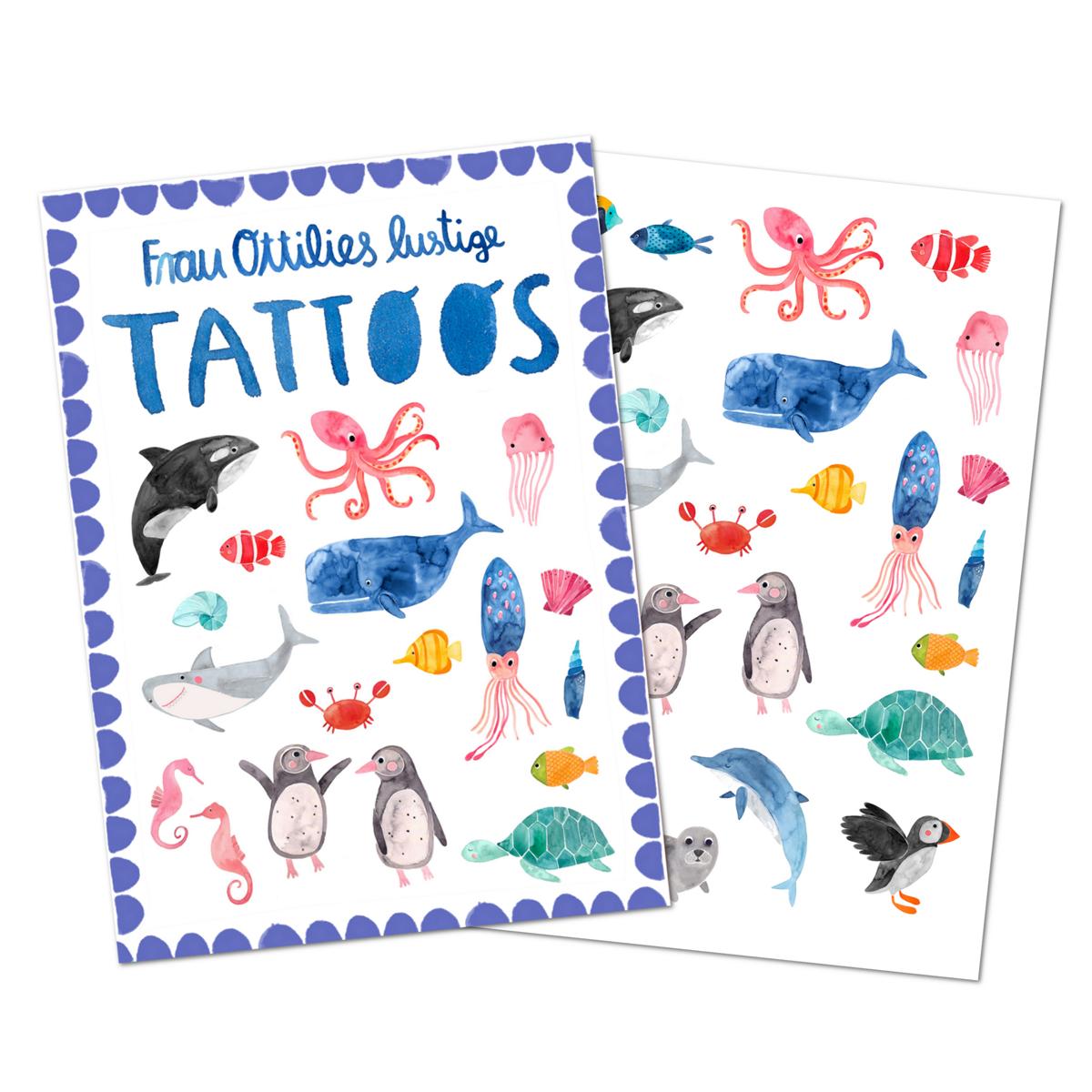 Frau Ottilie – Kindertattoos "Meer", vegan & dermatologisch getestet