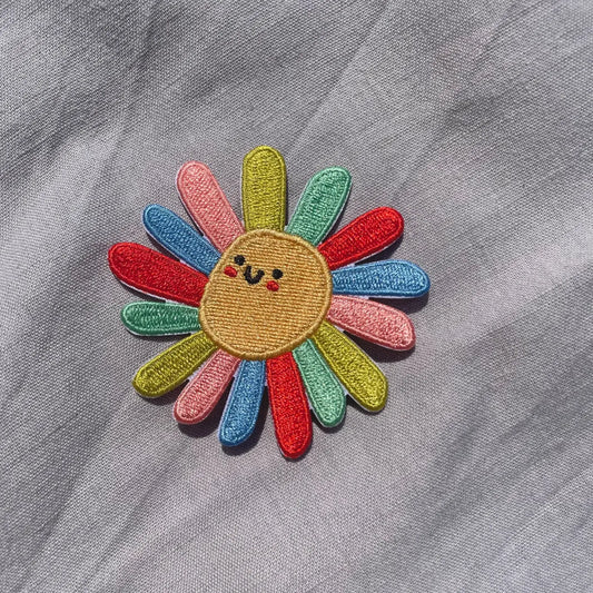 Hannahs Firlefanz – Bügelpatch „Blume“ zum Aufbügeln, Aufnäher