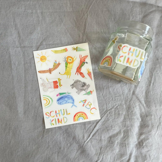 Hannahs Firlefanz – Sticker zur Einschulung spülmaschinenfest