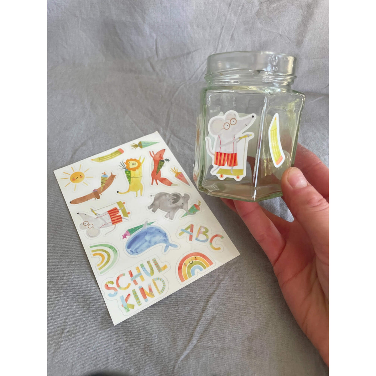 Hannahs Firlefanz – Sticker zur Einschulung spülmaschinenfest