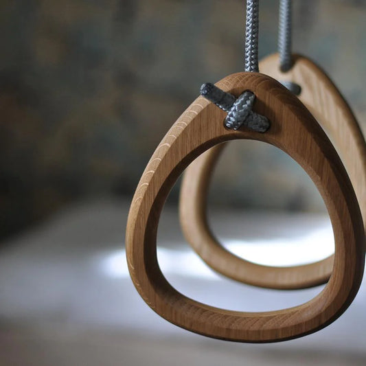 Lillagunga – Turnringe „Rings Oak Black“, höhenverstellbare Holzringe