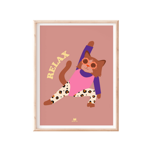 Ma Petite Vie – Design Poster "Aerobic Cat" 30×40 cm, Kinderzimmer