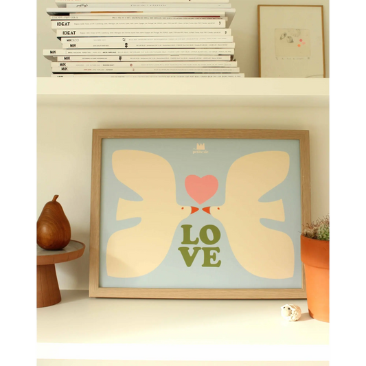 Ma Petite Vie – Design Poster "Birds of Love" 30×40 cm, Kinderzimmer