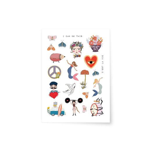 Miao Papeterie – Kindertattoos „Mix“, vegan & dermatologisch getestet