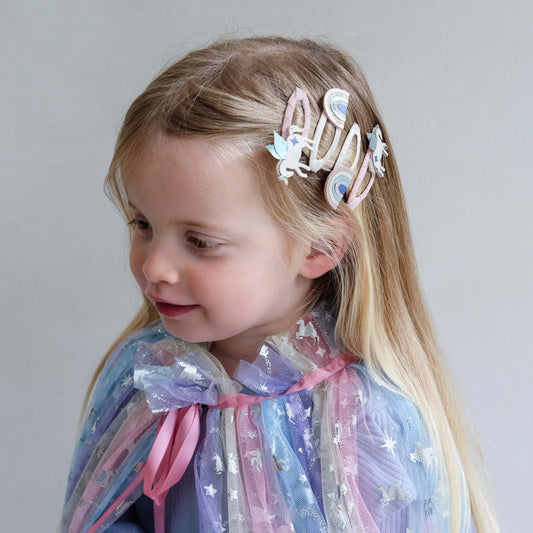 Mimi & Lula - Haarspangen "Unicorn & Rainbow", 4er Set