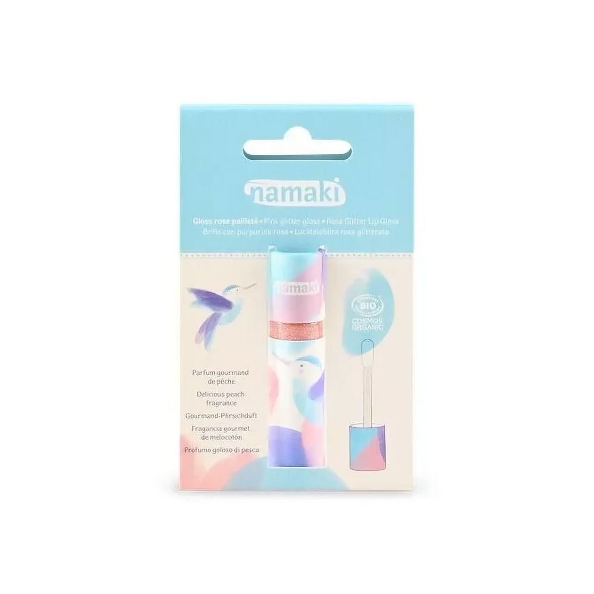Namaki – Bio Kinder Lipgloss „Glitter Pink“ pflegend & vegan
