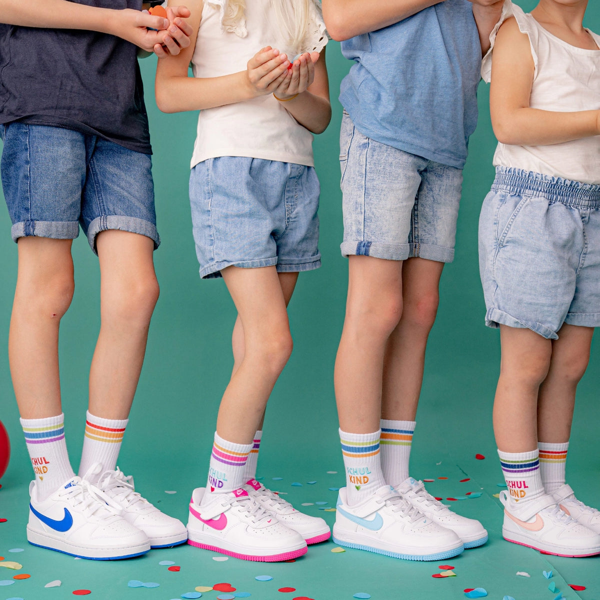 Papierdrachen - Socken zur Einschulung - pink - Endlich bin ich ein Schulkind