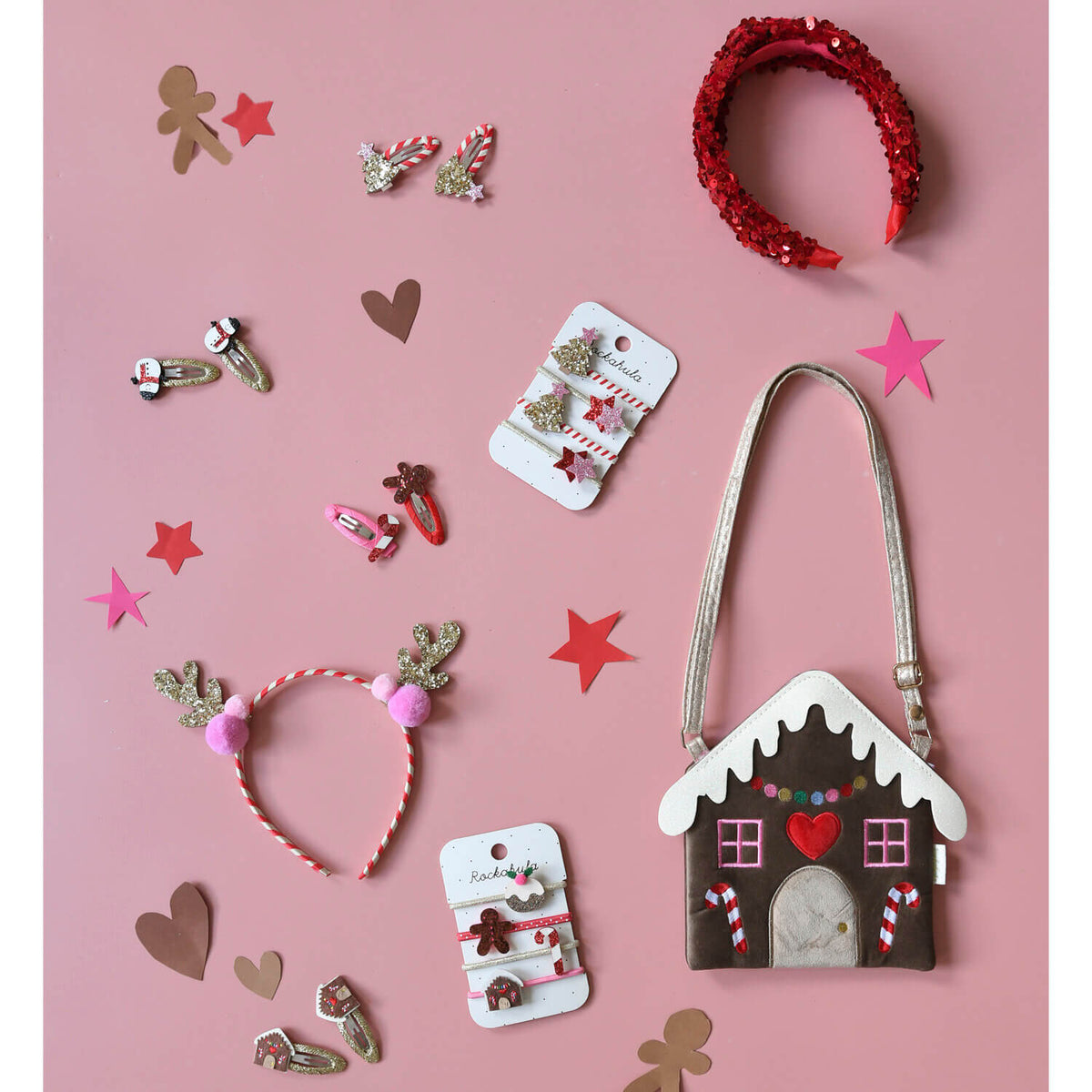 Rockahula - Haarspangen "Gingerbread House", 2er Set