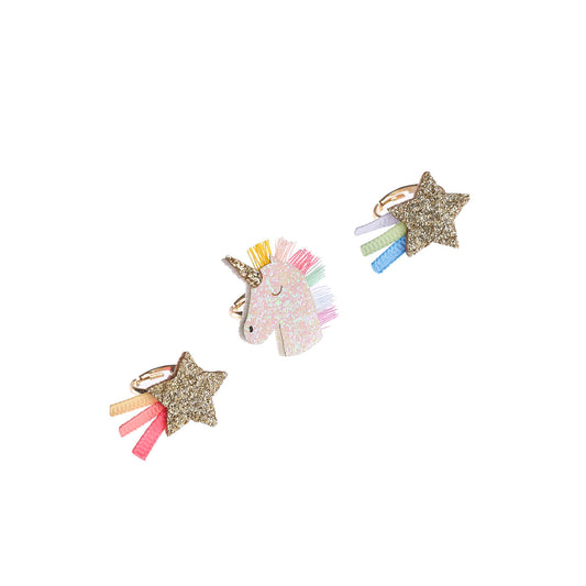 Rockahula - Ringe "Rainbow Unicorn", 3er Set