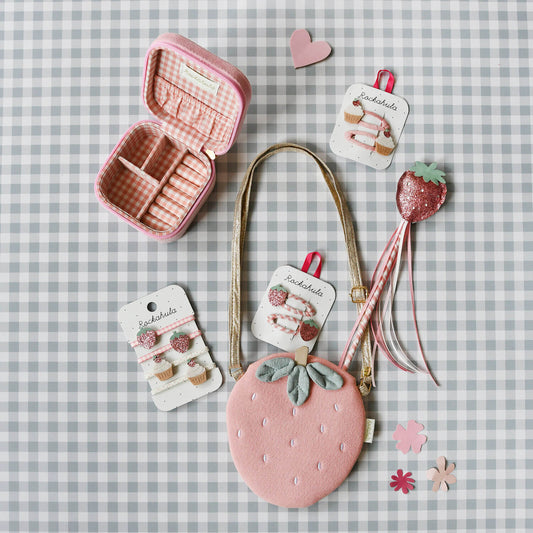 Rockahula - Haargummis "Sweet Strawberry", 4er Set