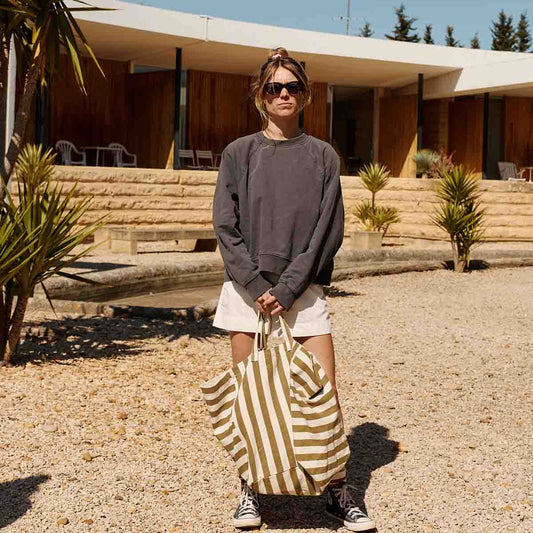 Rose in April - Tasche / Strandtasche / Shopper "Stripes Olive"