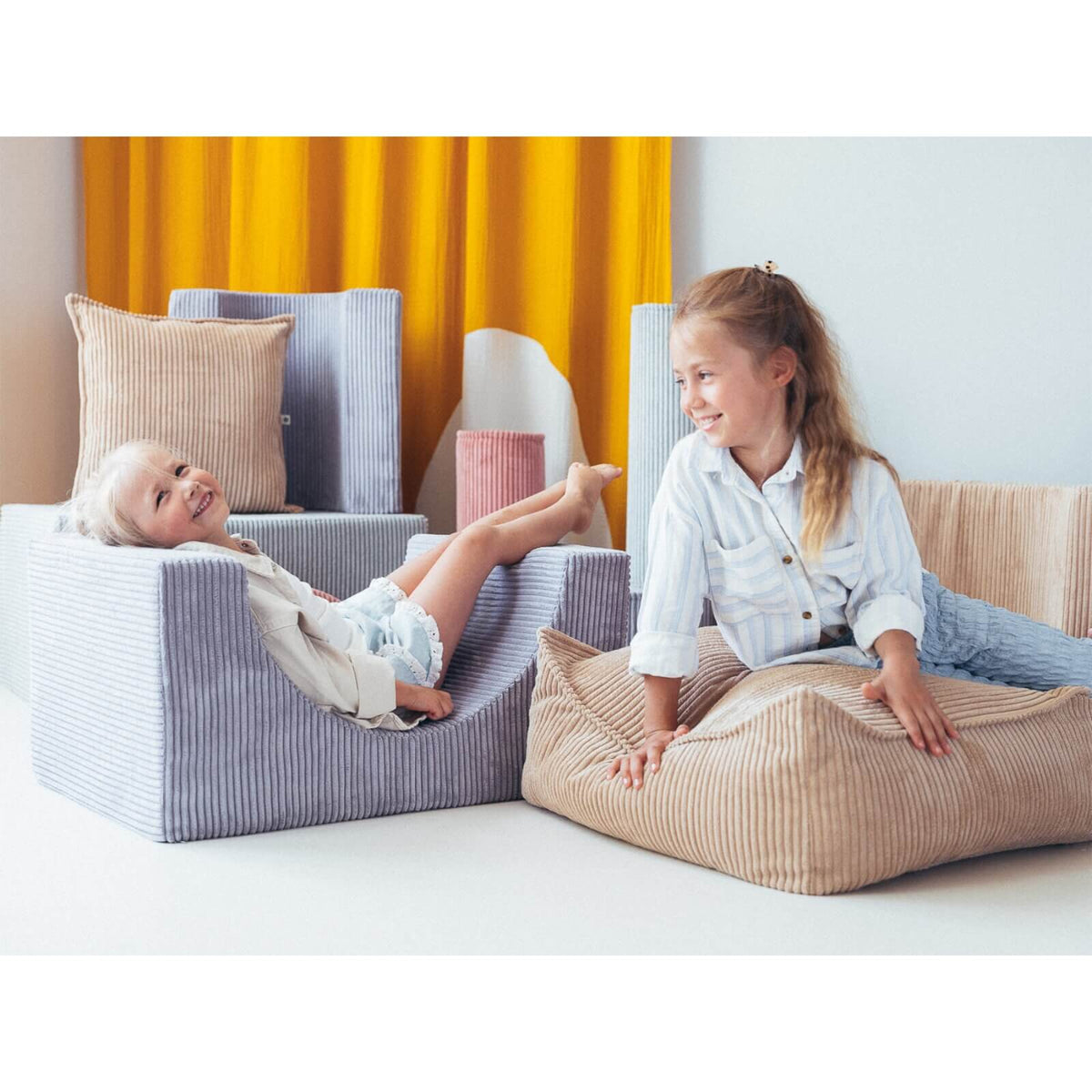 Wigiwama – Xl-Sitzkissen Cord Beige 60x60cm