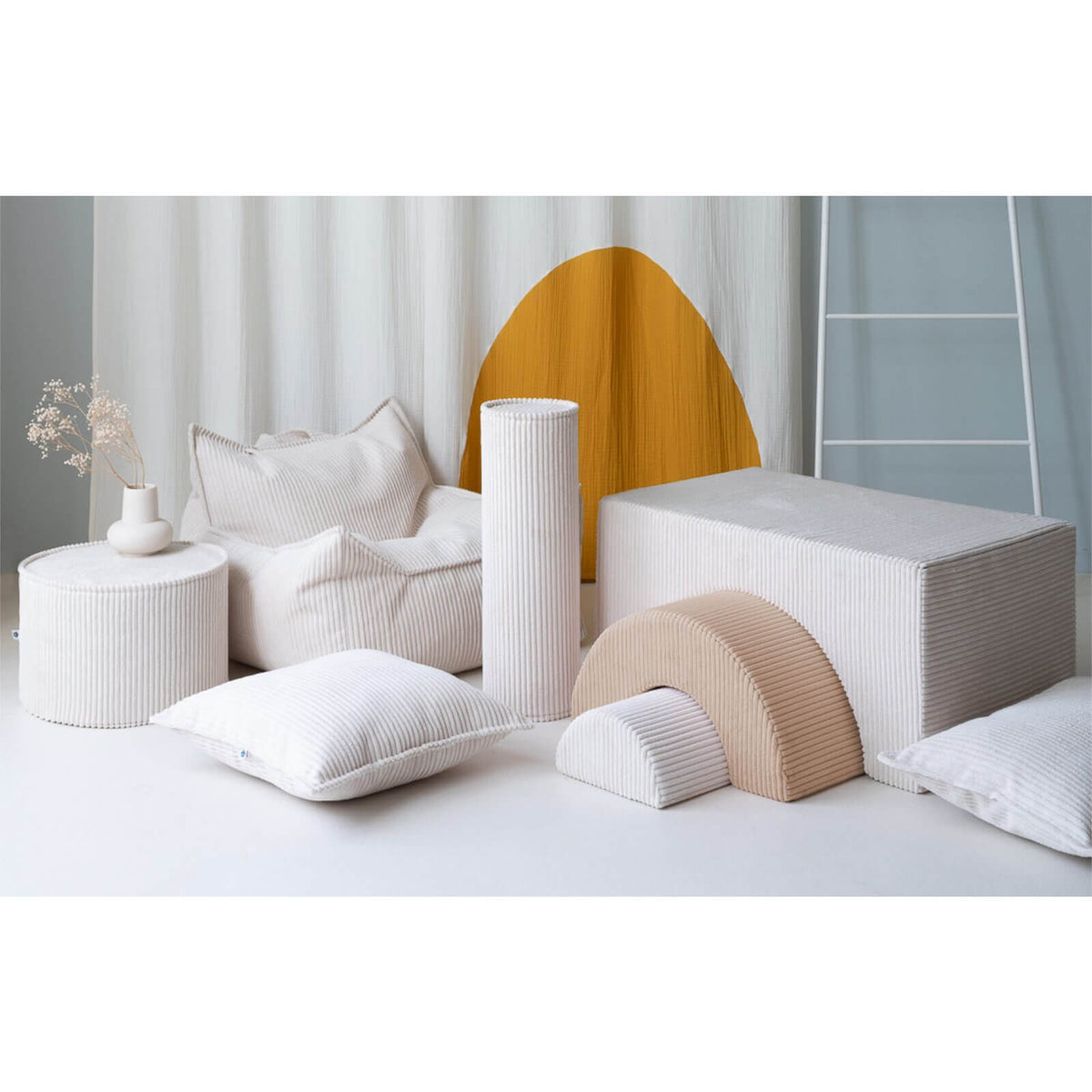 Wigiwama – Kinder Sitzsack Cord Creme 110cm