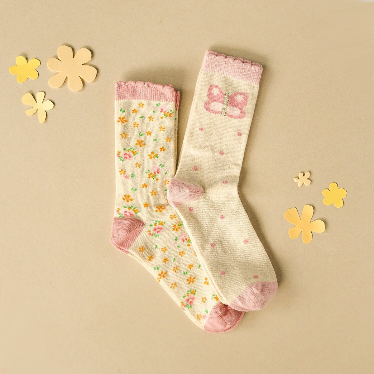 Rockahula - Socken für Kinder "Butterfly", 2er Pack, Bio-Baumwolle