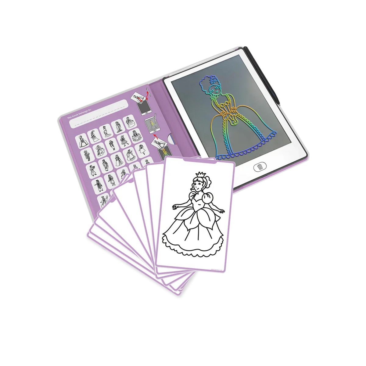 KIDYWOLF KIDYDRAW MINI LCD Zeichentablet "Princess" – 30 Motive