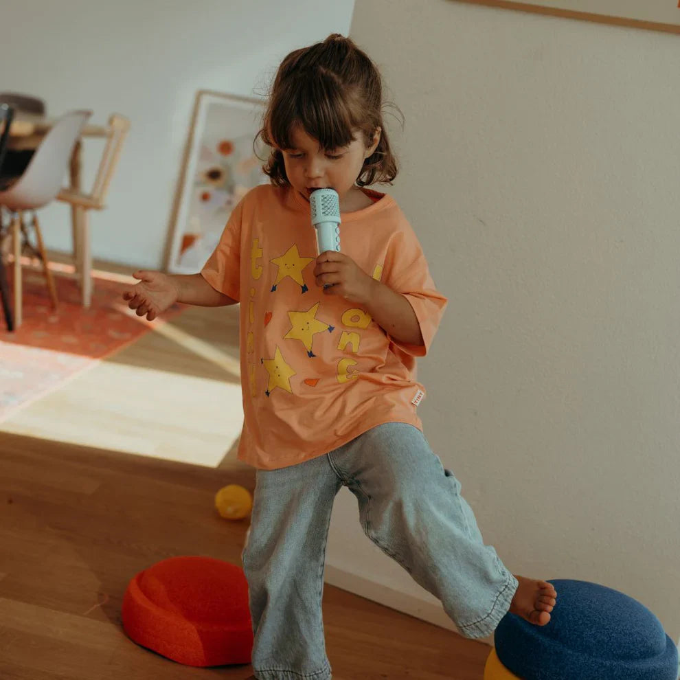 KIDYWOLF Kinder Karaoke Lautsprecher „KIDYKARAOKE“, LED, 2 Mikrofone