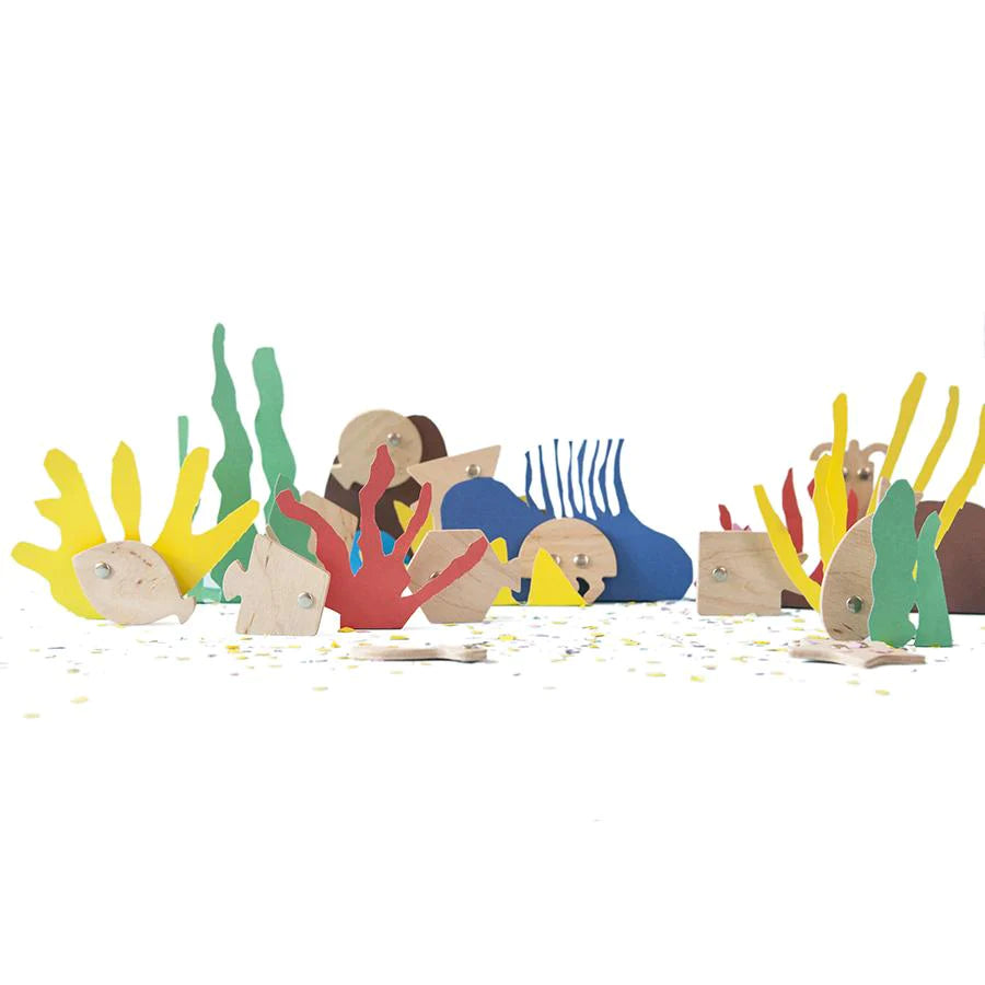 Babai Toys - Angelspiel Geometric Fishes Natural