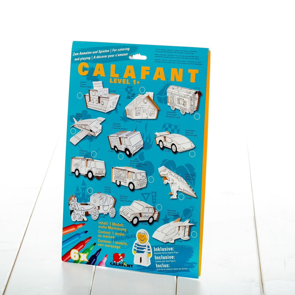 Calafant - Blockhaus zum Anmalen & Spielen