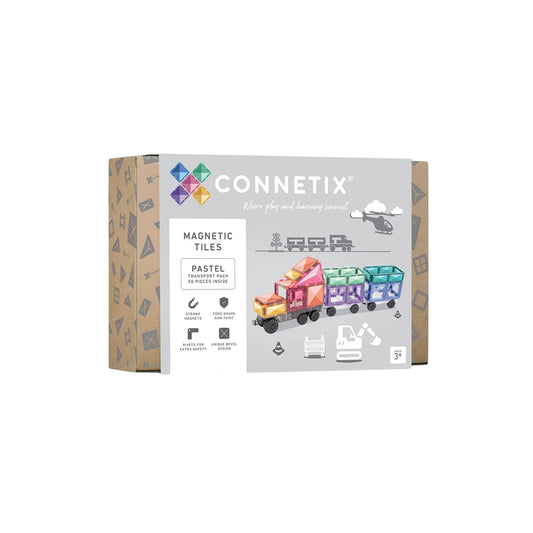MAGNETBAUSTEINE PASTEL TRANSPORT PACK - 50 TEILE