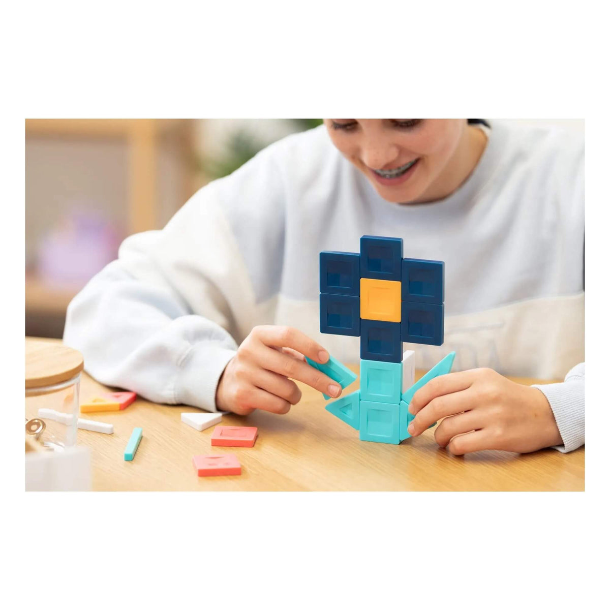Connetix – PRO Constructor Set 70 Teile, Magnetbausteine Smart-Spin