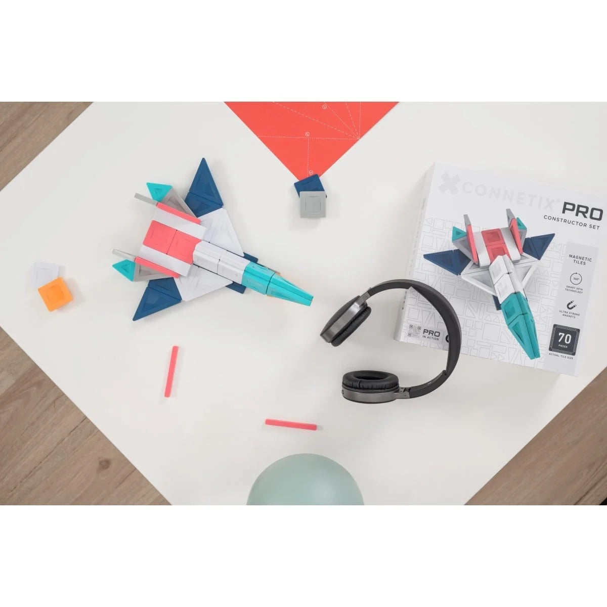 Connetix – PRO Constructor Set 70 Teile, Magnetbausteine Smart-Spin