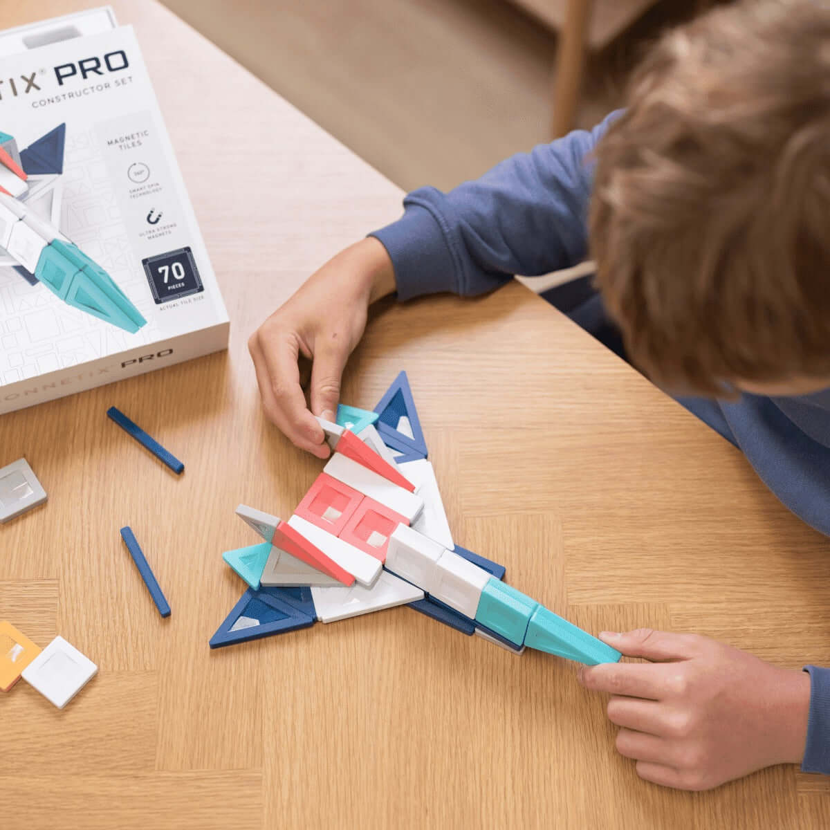 Connetix – PRO Constructor Set 70 Teile, Magnetbausteine Smart-Spin