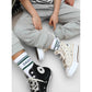Famvibes Socken DADDY weiß / grün – Family Socken aus Baumwolle