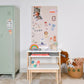 Ferflex - Magnettafel Beige Rose, 90 x 60 cm, Magnetwand inkl. Magnete
