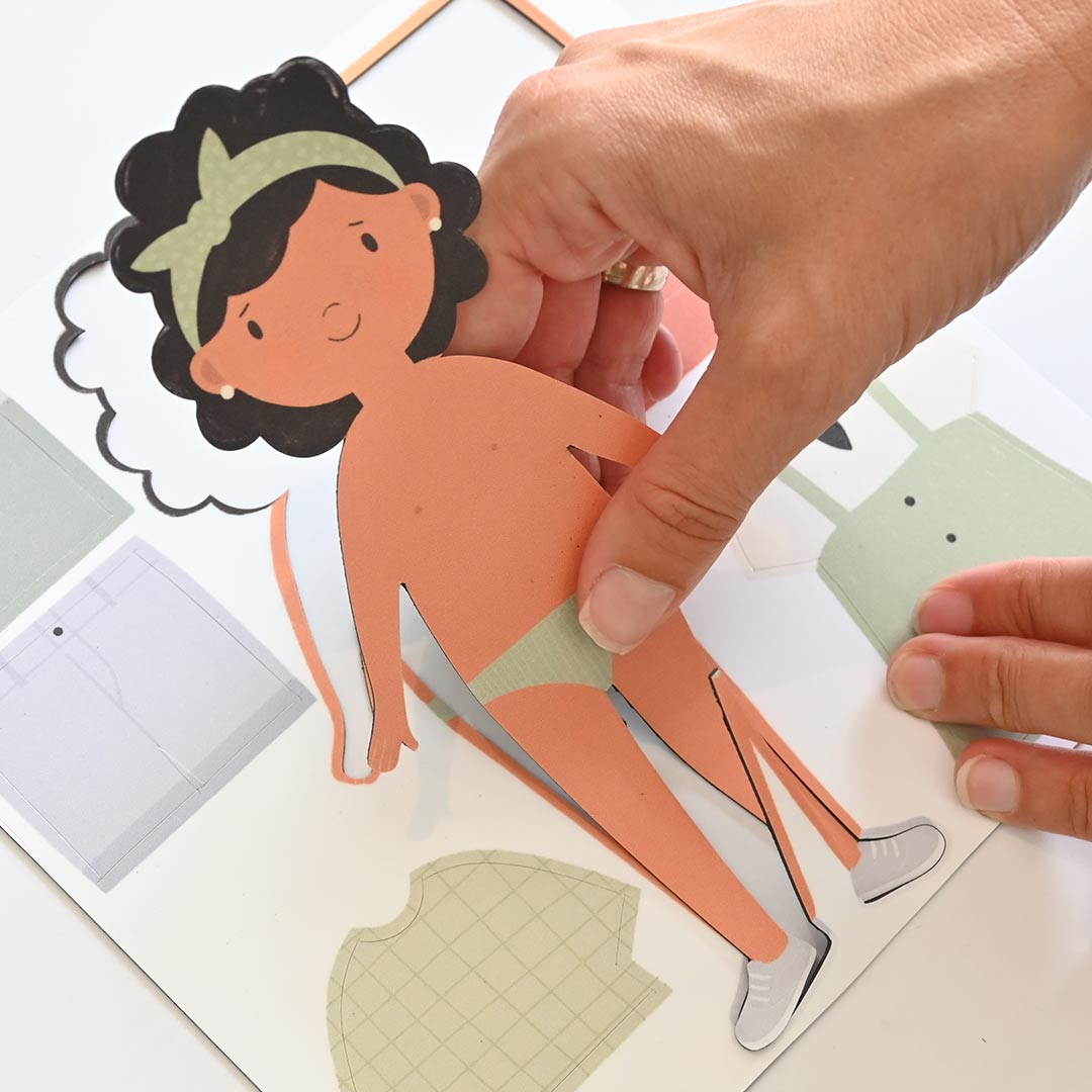 Ferflex – Magnetspiel „Figure to Dress Up – Girl“, Anziehpuppe Mädchen