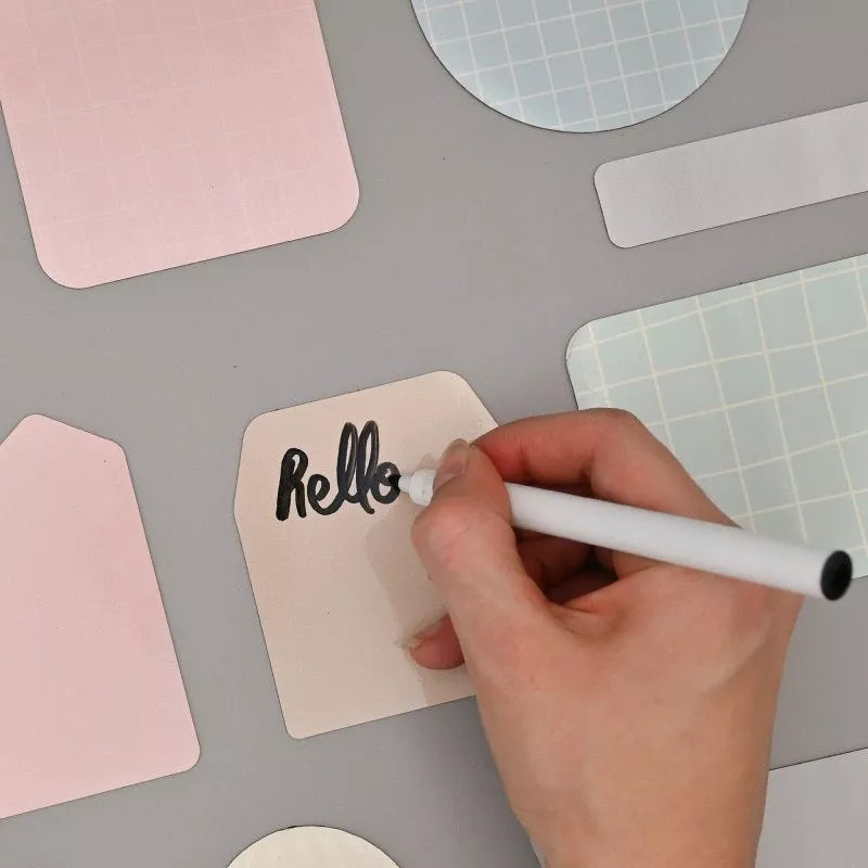 Ferflex – Magnet Notizzettel Pastell, abwischbar 15 Stück mit Marker