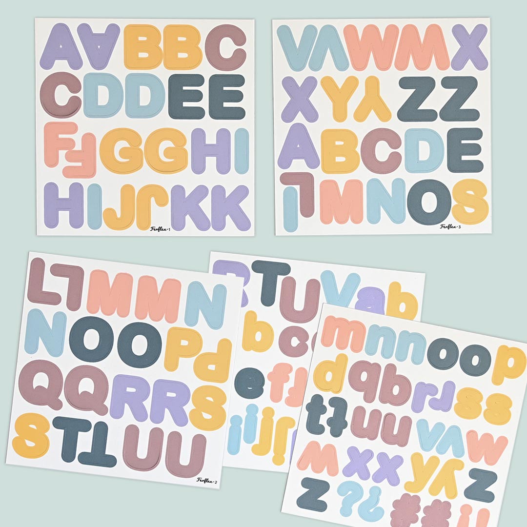 Ferflex - Magnetspiel "Buchstaben Pastel", 125 Alphabet Magnete