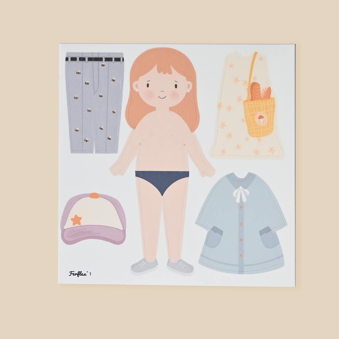 Ferflex – Magnetspiel „Figure to Dress Up – Girl“, Anziehpuppe Mädchen