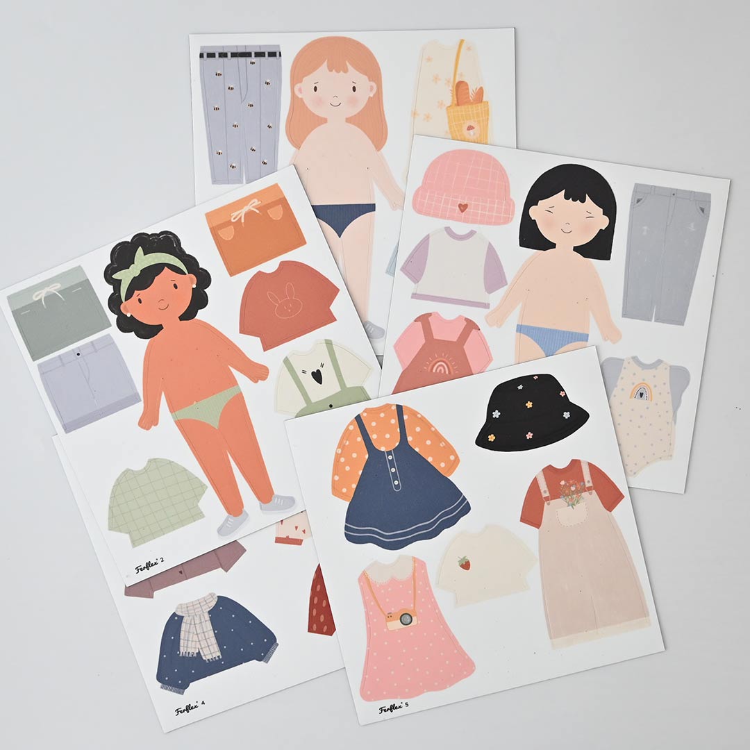 Ferflex – Magnetspiel „Figure to Dress Up – Girl“, Anziehpuppe Mädchen