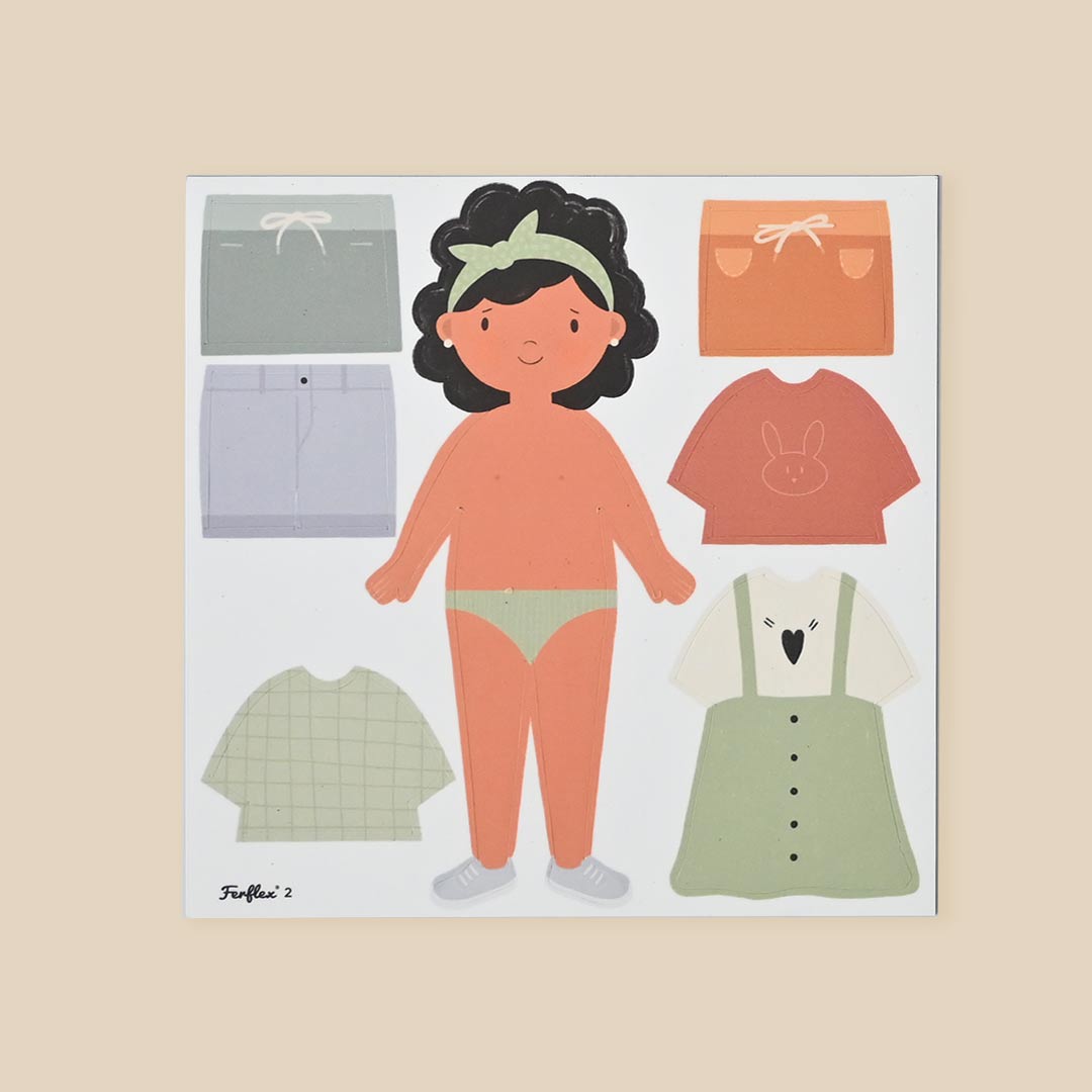 Ferflex – Magnetspiel „Figure to Dress Up – Girl“, Anziehpuppe Mädchen
