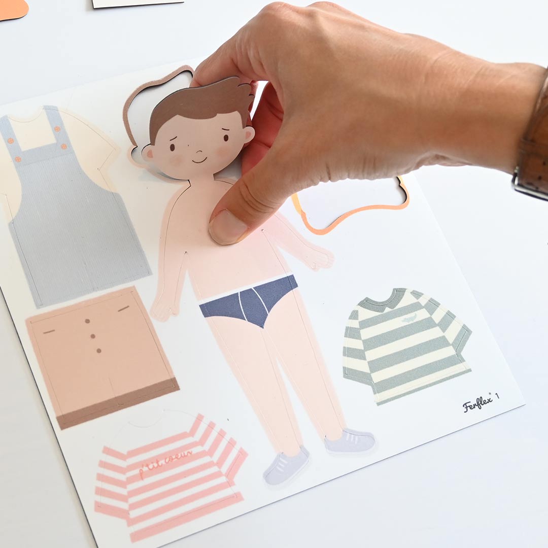 Ferflex – Magnetspiel „Figure to Dress Up – Boy“, Anziehpuppe Junge