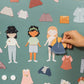 Ferflex – Magnetspiel „Figure to Dress Up – Girl“, Anziehpuppe Mädchen