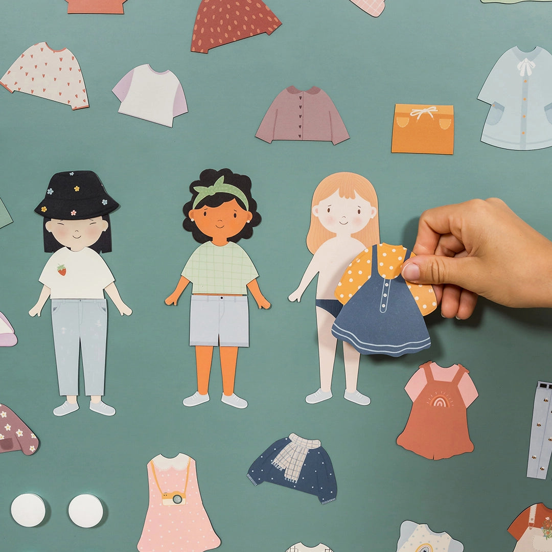 Ferflex – Magnetspiel „Figure to Dress Up – Girl“, Anziehpuppe Mädchen
