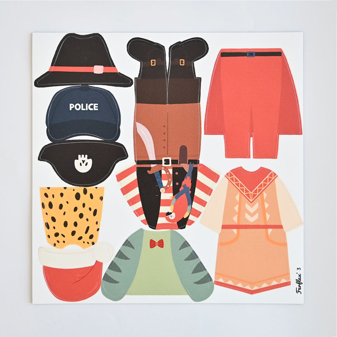 Ferflex – Magnetspiel „My Costumes“ Kostüme, 32 Magnete