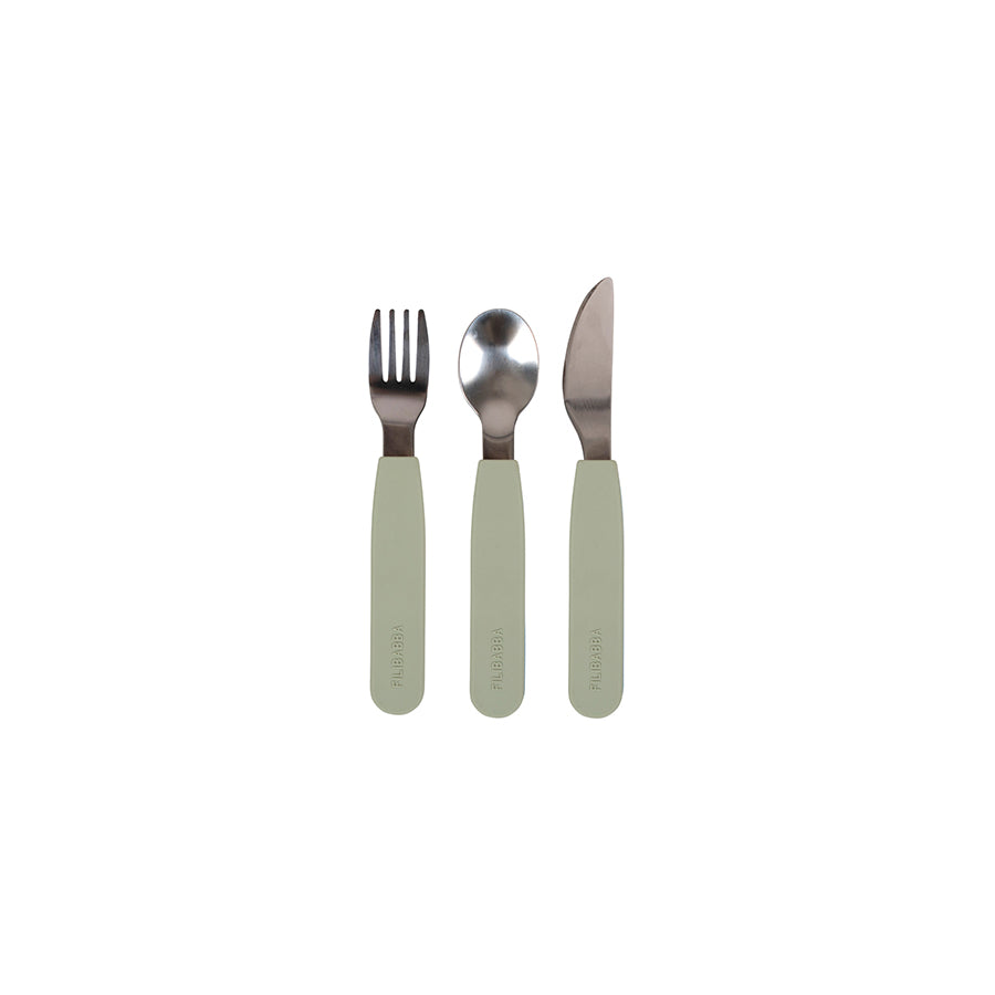 Filibabba - Besteckset aus Silikon "Green"