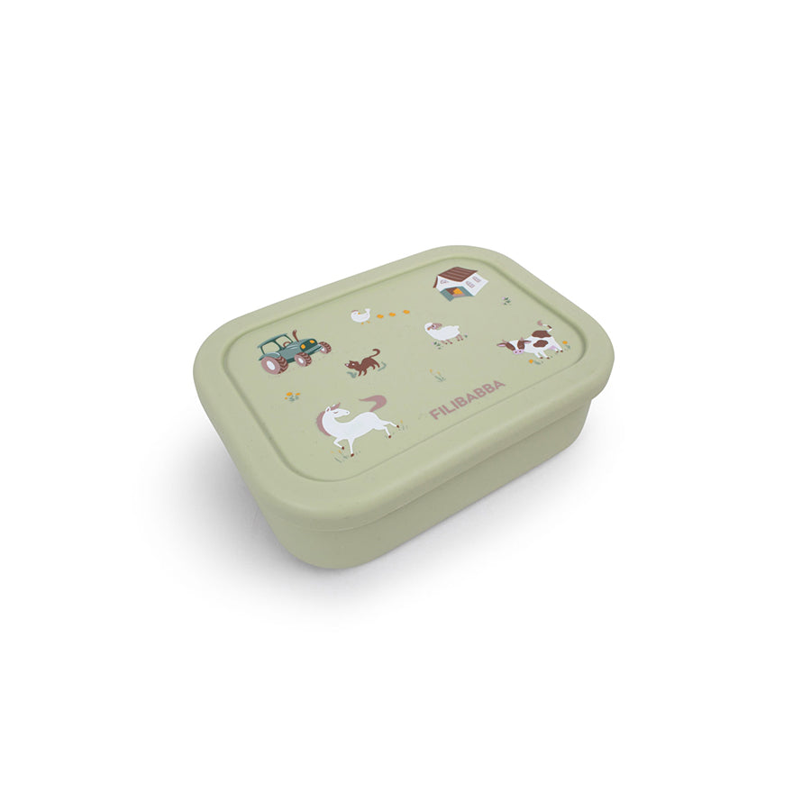 Filibabba - Brotdose aus Silikon "Bog Green"