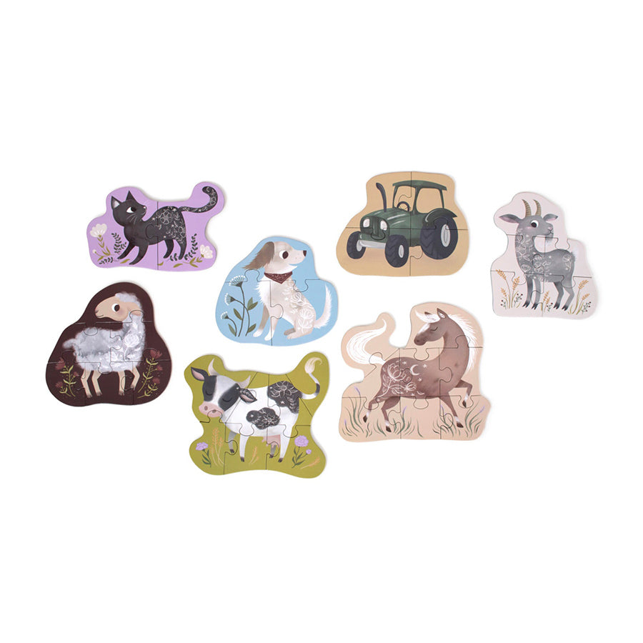 Filibabba - Puzzle Farm Animals, 7-tlg