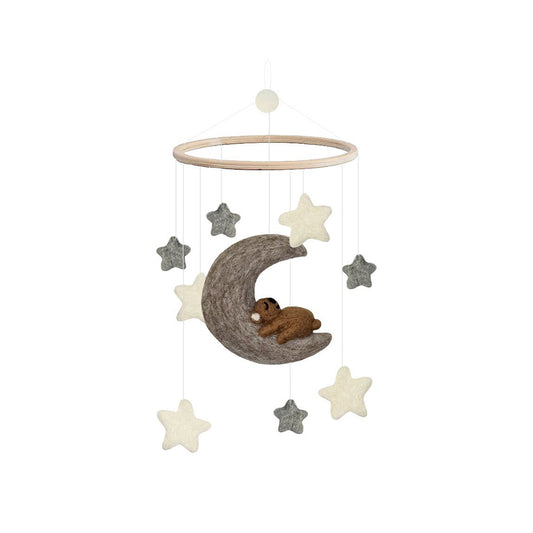 Gamcha - Baby Mobile "Bear & Moon", handgefertigt