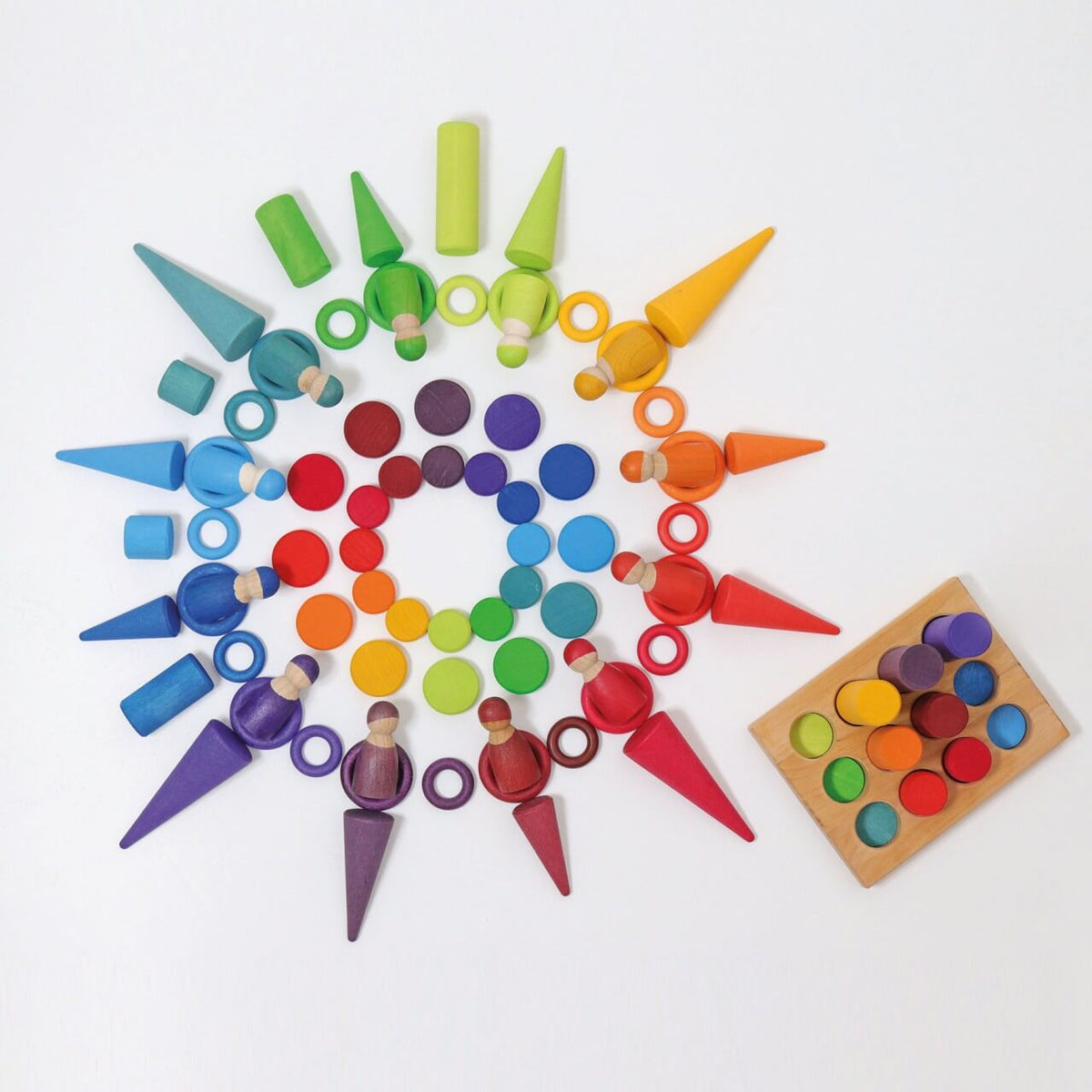 Grimms - Steckspiel Kleine Walzen Regenbogen