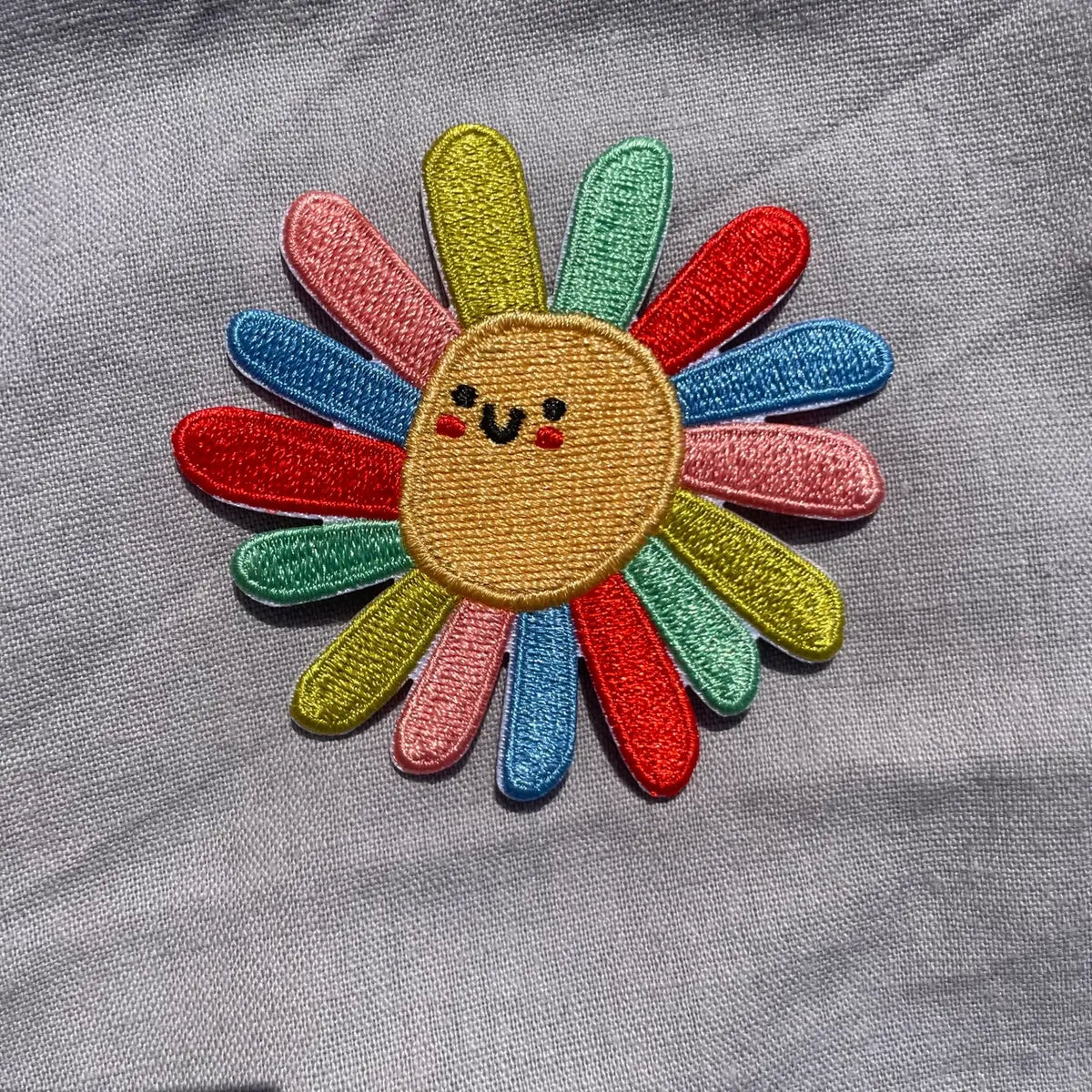 Hannahs Firlefanz – Bügelpatch „Blume“ zum Aufbügeln, Aufnäher