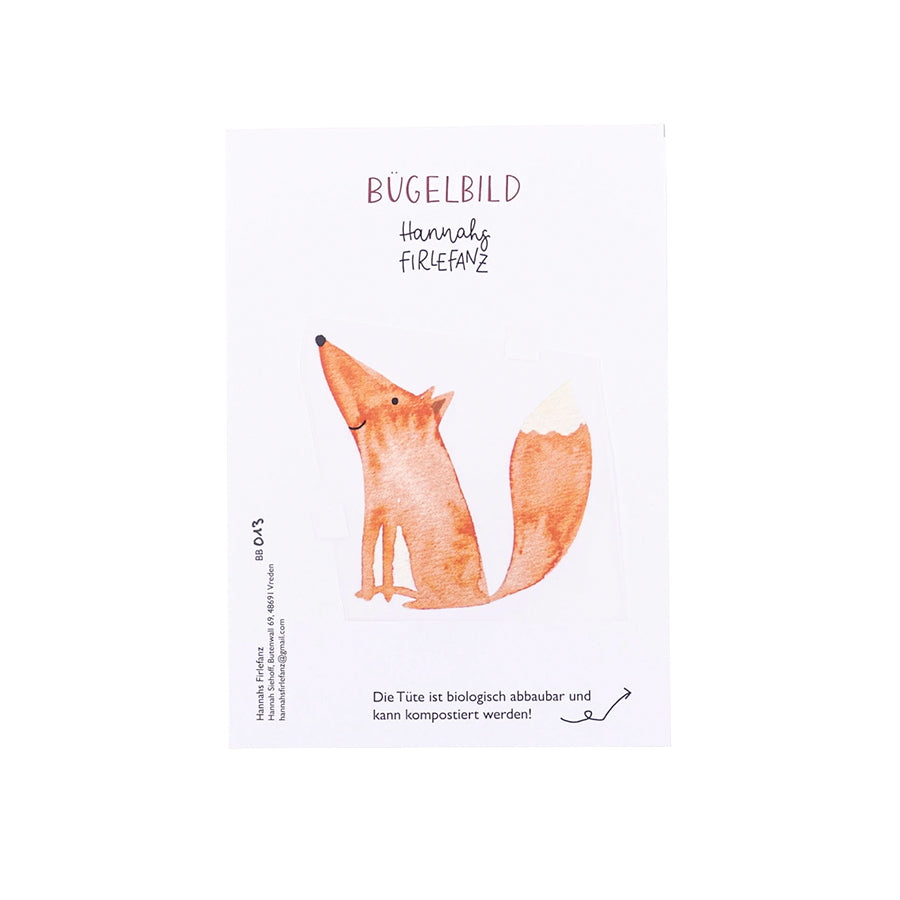 Hannahs Firlefanz – Bügelbild „Fuchs“ für Baumwollstoffe