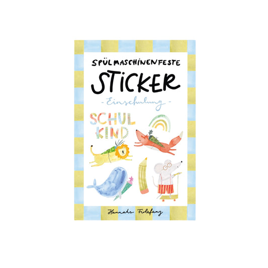 Hannahs Firlefanz – Sticker zur Einschulung spülmaschinenfest