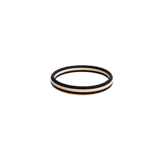 Herr & Frau Hempel – Haargummi „Lulu Beige-Black“ weich & ohne Metall