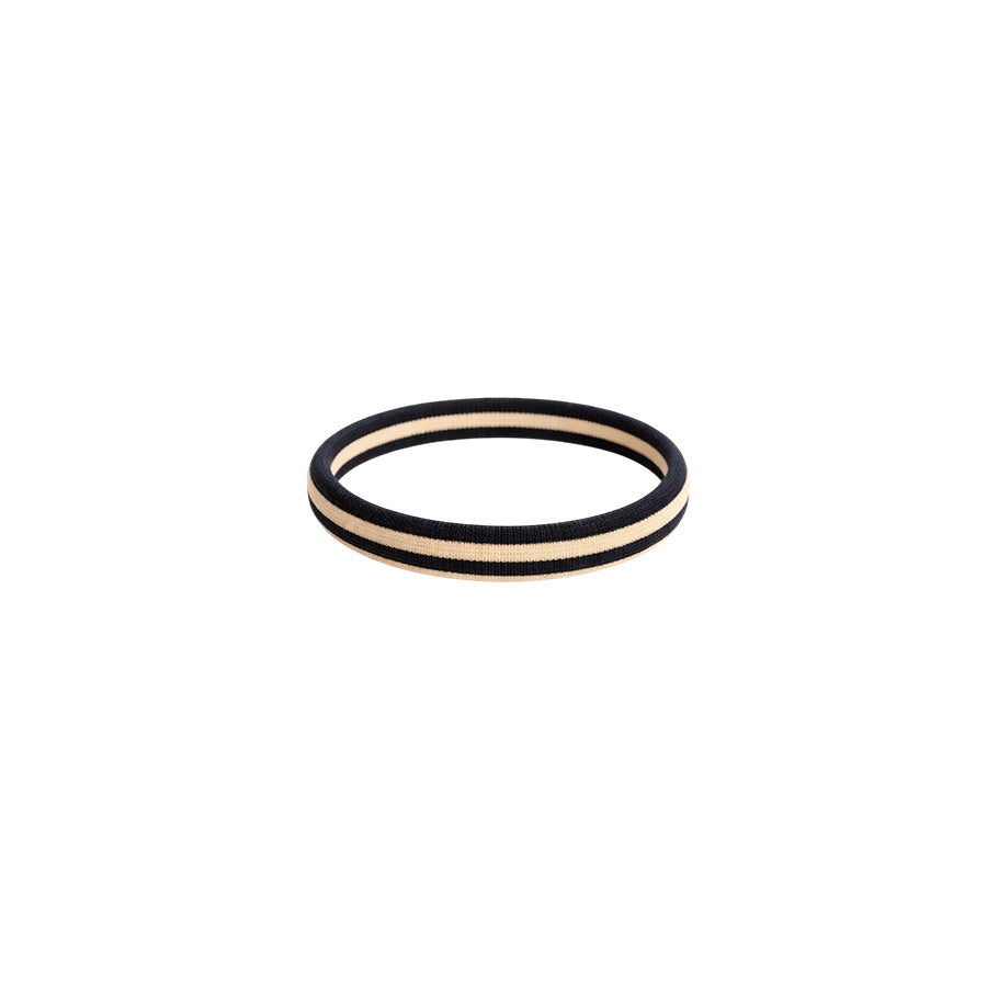 Herr & Frau Hempel – Haargummi „Lulu Beige-Black“ weich & ohne Metall